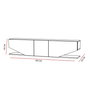 Hanah Home Soporte TV Blanco 180x40x30cm Tablero Partículas Melaminado Moderno Elegante